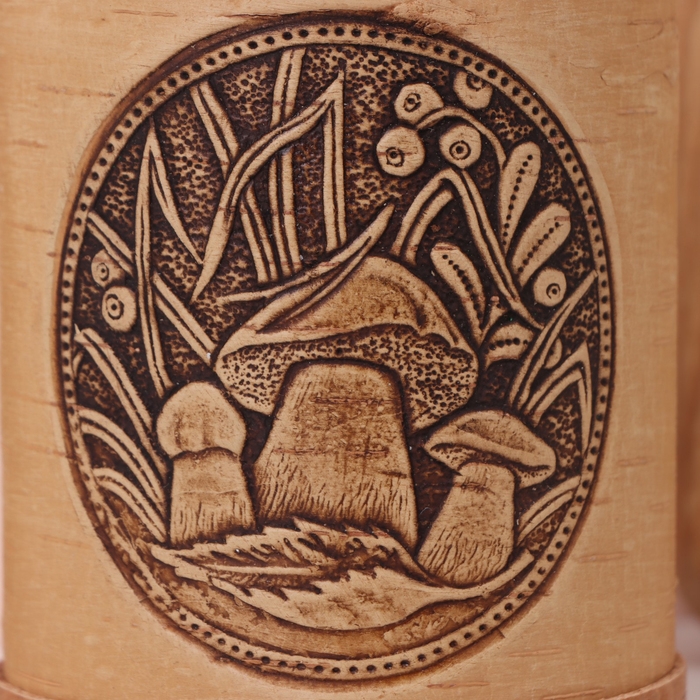 Туес «Грибочки», 8×8×14 см, береста Туес «Грибочки», 8×8×14 см, береста