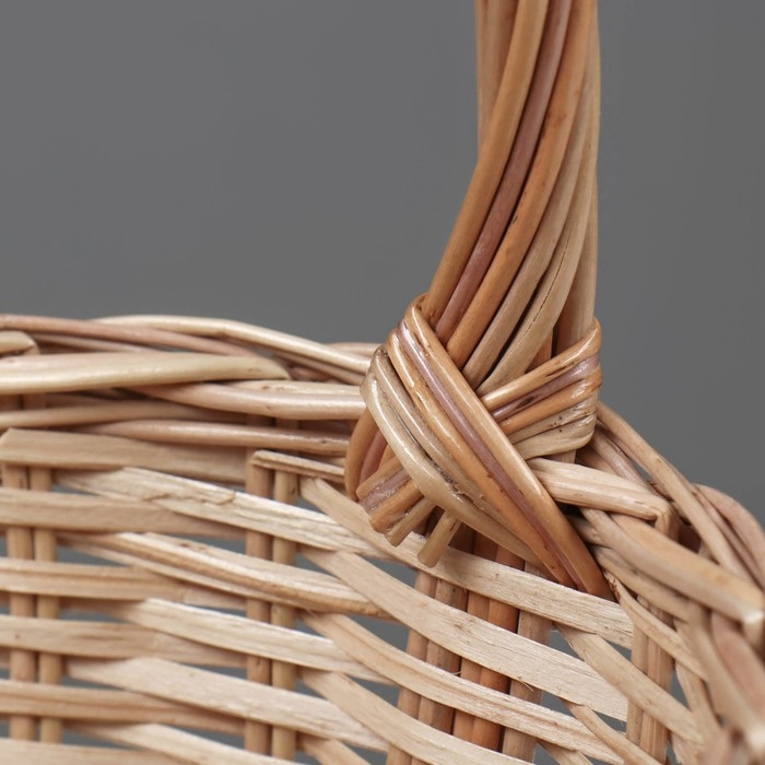 Корзина &laquo;Ягодное лукошко&raquo;, №1, Dдно=12 см, Dверх=20 см, H=12/25 см, ручное плетение, лоза