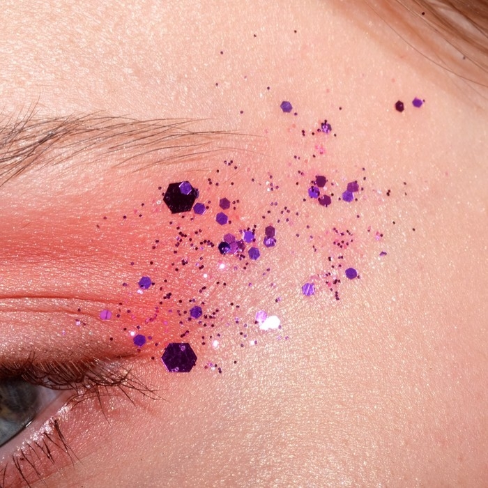 Набор 2 предмета: серьги, глиттер «Сердце», цвет розовый в серебре, цвет глиттера МИКС Набор 2 предмета: серьги, глиттер «Сердце», цвет розовый в серебре, цвет глиттера МИКС