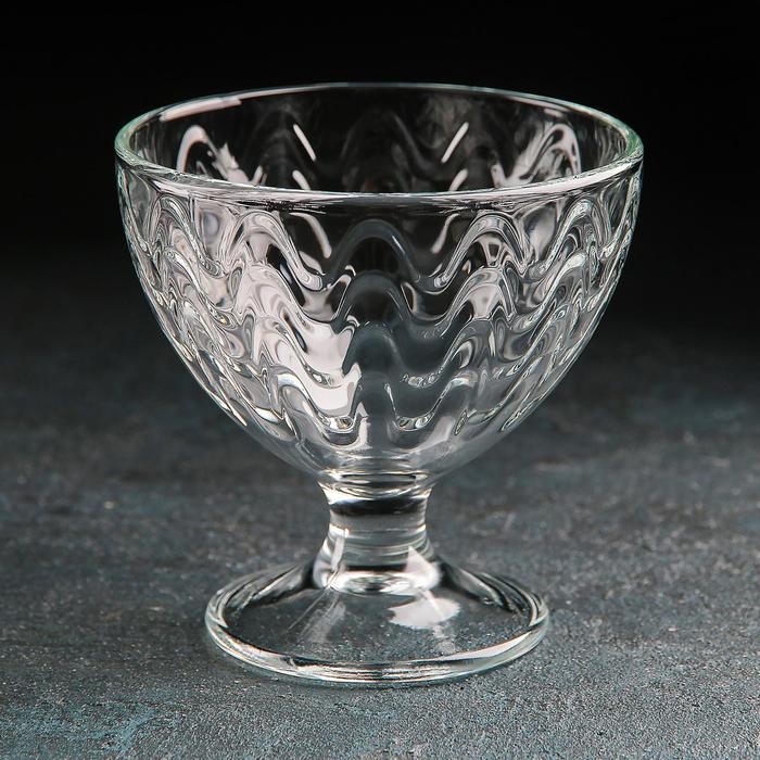 Креманка стеклянная &laquo;Мальва. Волна&raquo;, 310 мл, d=10 см