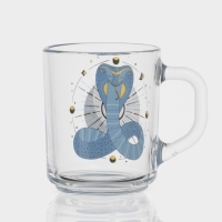 Кружка стеклянная чайная «Мистические змеи», 200 мл, МИКС Кружка стеклянная чайная «Мистические змеи», 200 мл, МИКС