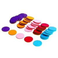 Диски фетровые для творчества и декора &laquo;Кружочки двухсторонние&raquo;, набор 100 шт., размер 1 шт. &mdash; 4 &times; 0,1 см, цвет МИКС