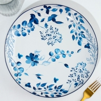 Тарелка керамическая Royal Garden, 25.5 см, цвет белый Тарелка керамическая Royal Garden, 25.5 см, цвет белый