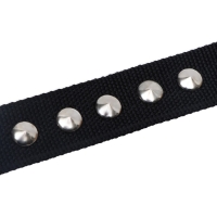 Ошейник клепаный, 48,5 х 3 см, ОШ 31-40 см, полиэстер, чёрный Ошейник клепаный, 48,5 х 3 см, ОШ 31-40 см, полиэстер, чёрный