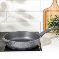 Сковорода «Гранит», d=28 см, пластиковая ручка, антипригарное покрытие, цвет серый Сковорода «Гранит», d=28 см, пластиковая ручка, антипригарное покрытие, цвет серый