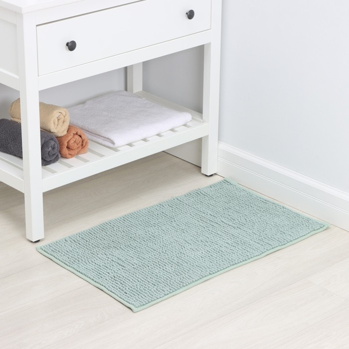 Коврик для дома LaDо́m, букли, плотность 1000 г, 50×80 см, цвет мятный Коврик для дома LaDо́m, букли, плотность 1000 г, 50×80 см, цвет мятный