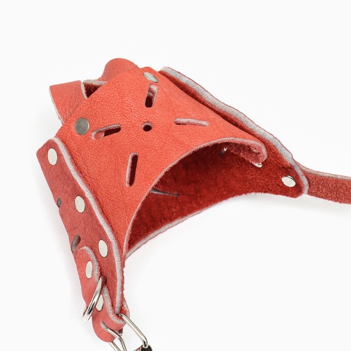 Намордник регулируемый из мягкой кожи, размер № 3, ДН 6-8 см, ОМ 20-22 см, коричневый