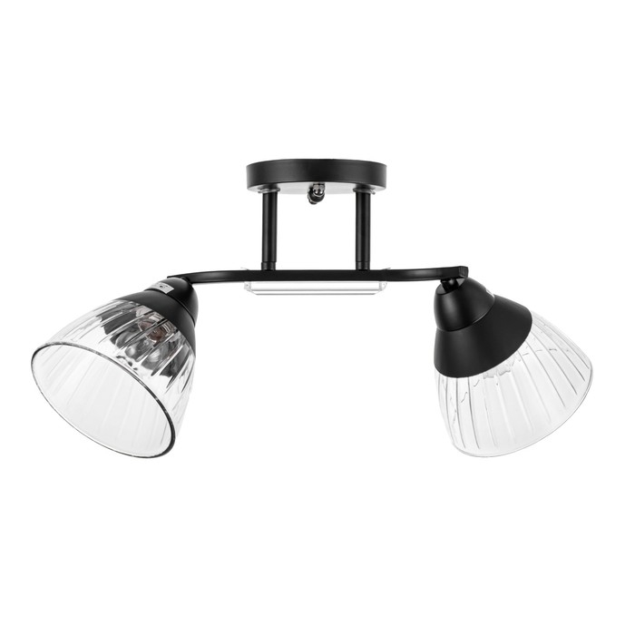 Люстра потолочная "Аррон"  E27 2х40Вт черный 46х19х24см