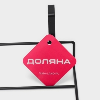 Держатель для полотенец на дверцу Доляна, 24,5&times;10&times;10 см, цвет чёрный