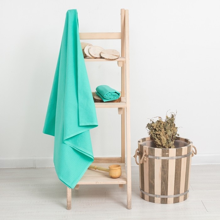 Простыня вафельная для бани Экономь и Я 150х180 см, цвет бирюзовый 100% хл, 200 гр/м2 Простыня вафельная для бани Экономь и Я 150х180 см, цвет бирюзовый 100% хл, 200 гр/м2