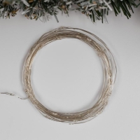 Гирлянда «Нить» 5 м роса, IP20, серебристая нить, 50 LED, 2 режима, батарейки AAх3 (нет в комплекте), свечение фиолетовое Гирлянда «Нить» 5 м роса, IP20, серебристая нить, 50 LED, 2 режима, батарейки AAх3 (нет в комплекте), свечение фиолетовое