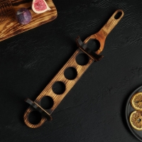 Доска деревянная для подачи шотов Wild Kitchen, 45.5&times;6.5&times;6 см, в обжиге, цельный кедр