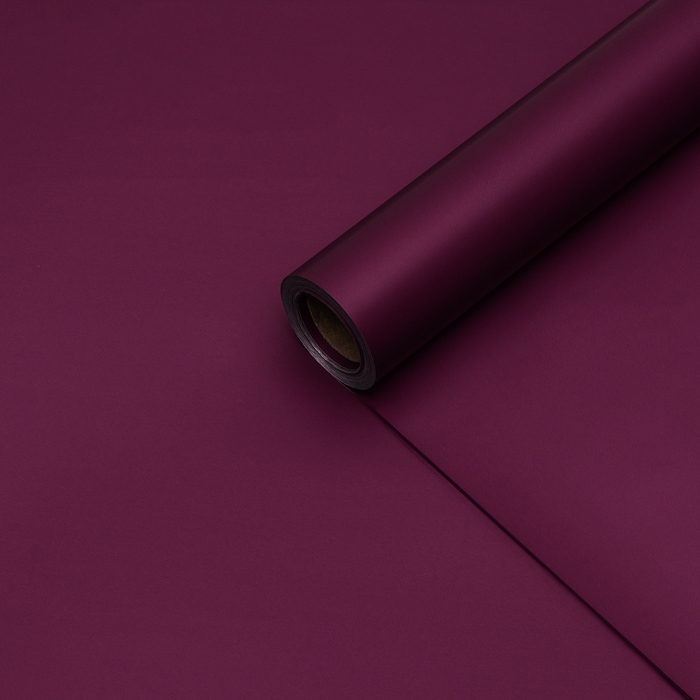 Пленка для цветов тонированная, матовая, красный пурпур, 0,5 х 10 м &plusmn;1 см, 65 мкм