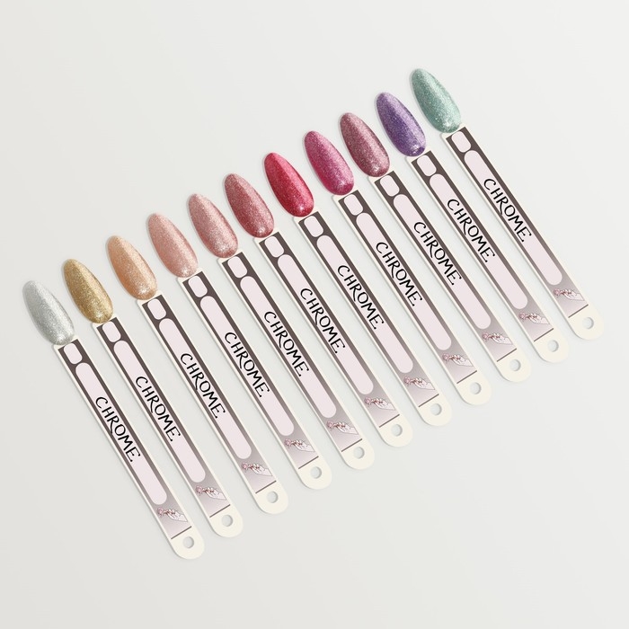 Гель лак для ногтей, «CHROME», шиммерный, 3-х фазный, 8мл, LED/UV, цвет зелёный (023) Гель лак для ногтей, «CHROME», шиммерный, 3-х фазный, 8мл, LED/UV, цвет зелёный (023)