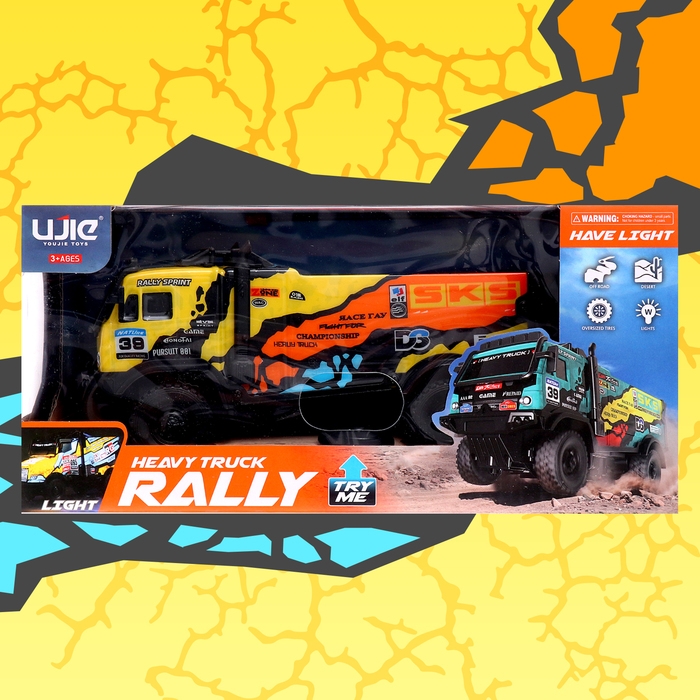 Грузовик радиоуправляемый &laquo;Ралли&raquo;, световые эффекты, работает от батареек