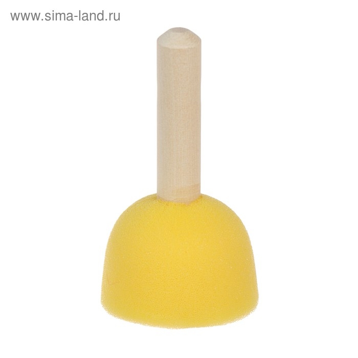 Кисть-спонж круглая ЗХК d-50 мм, поролон, деревянная ручка