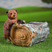 Фигурное кашпо "Береза с мишкой" Н-22см, D-14см Фигурное кашпо "Береза с мишкой" Н-22см, D-14см