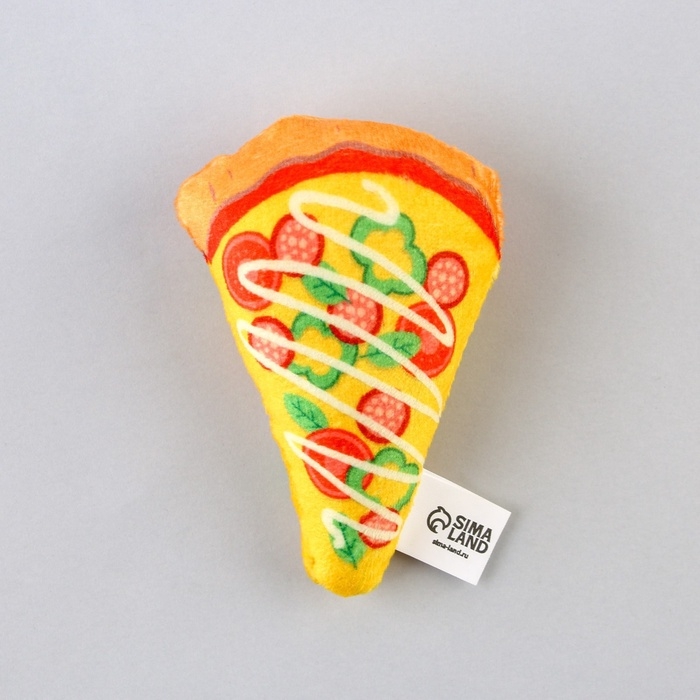 Игрушка для кошек с мятой &laquo;Пицца&raquo; из текстиля, 8,7х6,9 см