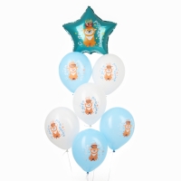 Набор воздушных шаров &laquo;Праздничный пёсик&raquo;, латекс, фольга, 7 шт., МИКС