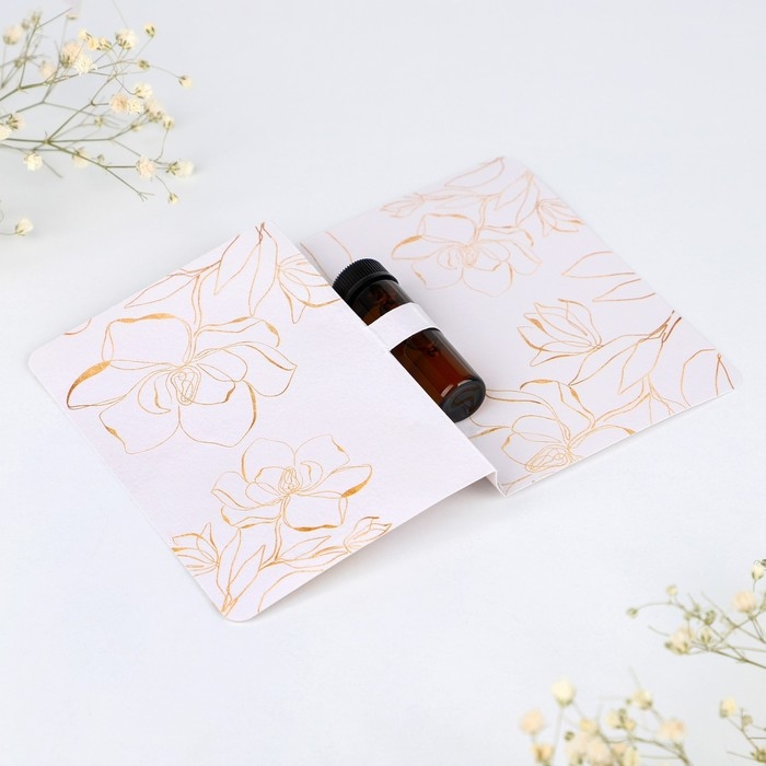 Аромамасло на открытке, аромат жасмин, для бани и дома, 5 мл. Аромамасло на открытке, аромат жасмин, для бани и дома, 5 мл.