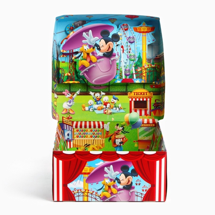 Коробка подарочная складная с 3Д &laquo;Поздравляем!&raquo;, Микки Маус, 15 х 15 х 7 см