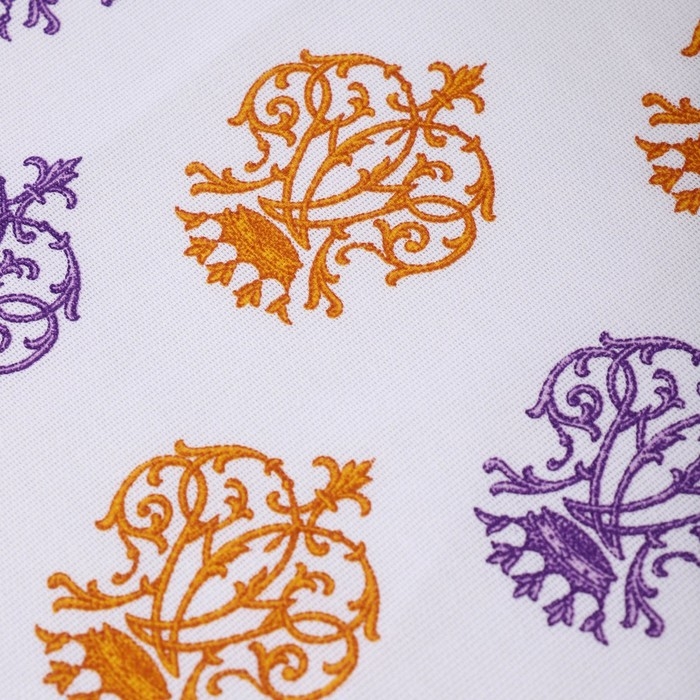 Скатерть - дорожка на стол Медальоны 40х150см, рогожка, хлопок 100%