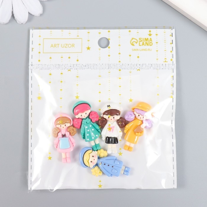 Декор для творчества пластик Декор для творчества пластик "Малышка нарядная" МИКС 3,5х1,9 см