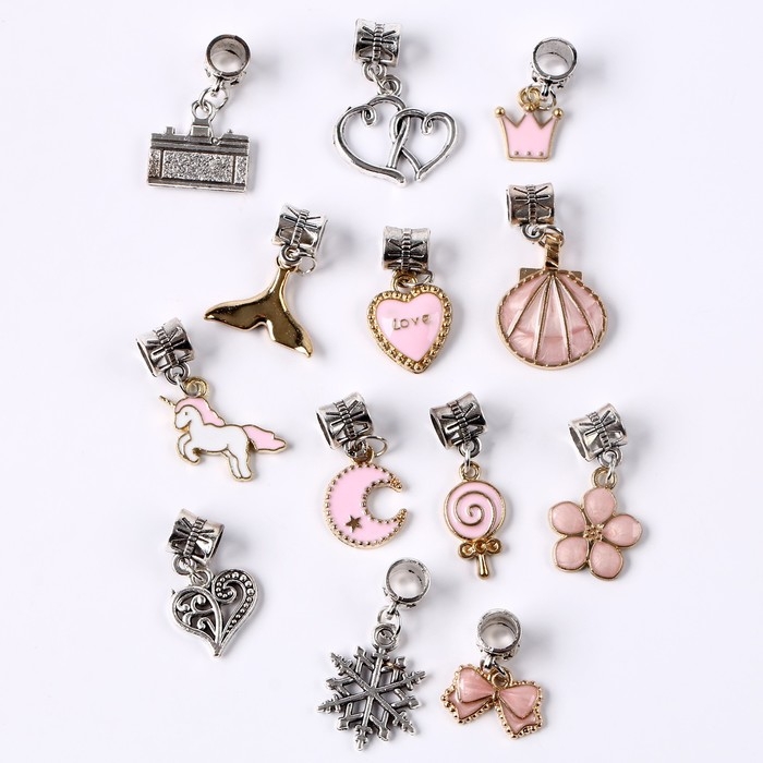 Набор для создания детской бижутерии в шкатулке &laquo;Розовые нежности&raquo;