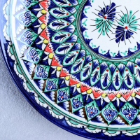 Ляган Риштанская Керамика "Узоры", 32 см, синий Ляган Риштанская Керамика "Узоры", 32 см, синий