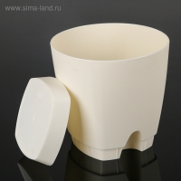 Горшок для цветов с прикорневым поливом Amsterdam, 2,5 л, цвет сливочный Горшок для цветов с прикорневым поливом Amsterdam, 2,5 л, цвет сливочный