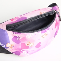 Сумка поясная детская на молнии, цвет розовый Сумка поясная детская на молнии, цвет розовый
