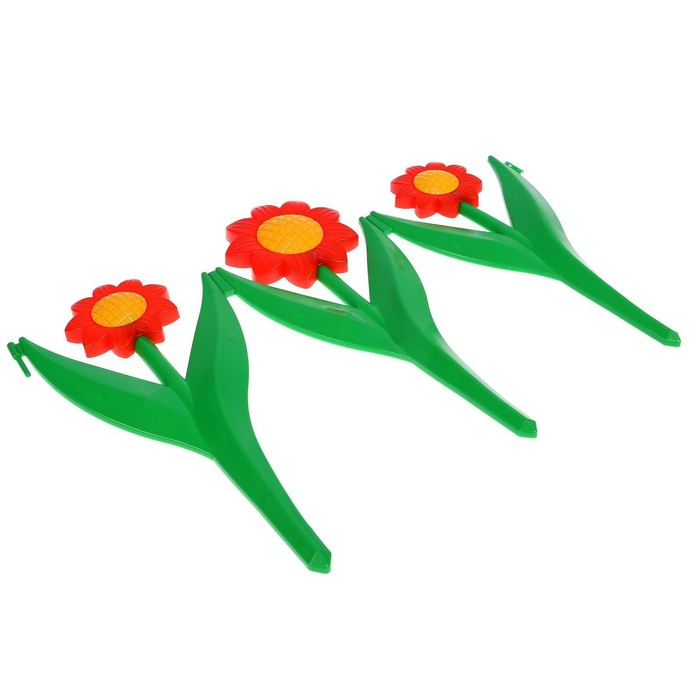 Декоративное ограждение для сада и огорода, 32,5 × 225 см, 5 секций, пластик, красный цветок, «Ромашка» Декоративное ограждение для сада и огорода, 32,5 × 225 см, 5 секций, пластик, красный цветок, «Ромашка»