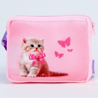 Сумка детская "Кошечка с бабочками", плюшевая Сумка детская "Кошечка с бабочками", плюшевая