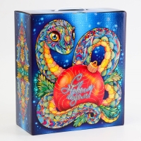 Новый год. Подарочная коробка, Новогодняя с пластиковой ручкой "Восточная змея"28,5*14*33 см. Новый год. Подарочная коробка, Новогодняя с пластиковой ручкой "Восточная змея"28,5*14*33 см.