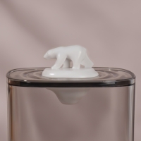 Органайзер для хранения &laquo;Медведь&raquo;, с крышкой, 9 &times; 9 &times; 13,5 см, цвет прозрачный