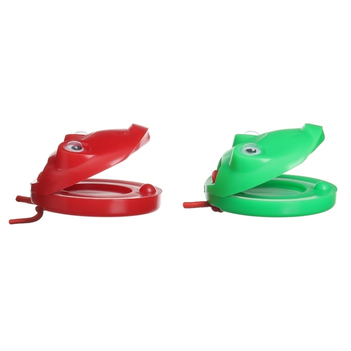 Кастаньеты «Лягушата», 2 шт., музыкальный инструмент, цвет МИКС, Крошка Я Кастаньеты «Лягушата», 2 шт., музыкальный инструмент, цвет МИКС, Крошка Я