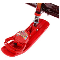 Снегокат &laquo;Тимка спорт 4-1 Граффити&raquo;, ТС4-1/GR, со спинкой и ремнём безопасности, цвет чёрный/бордовый/красный