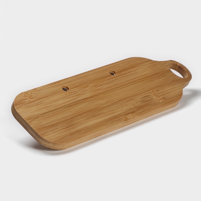 Набор соусников керамических на деревянной подставке &laquo;Стильный Мишка&raquo;, 4 предмета: 3 соусника 120 мл, подставка