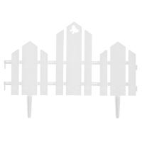 Ограждение декоративное, 25 &times; 170 см, 5 секций, пластик, белое, &laquo;Чудный сад&raquo;