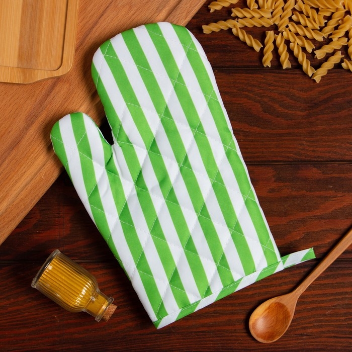 Варежка Доляна цвет зелёный 26х16 см, 100% п/э Варежка Доляна цвет зелёный 26х16 см, 100% п/э