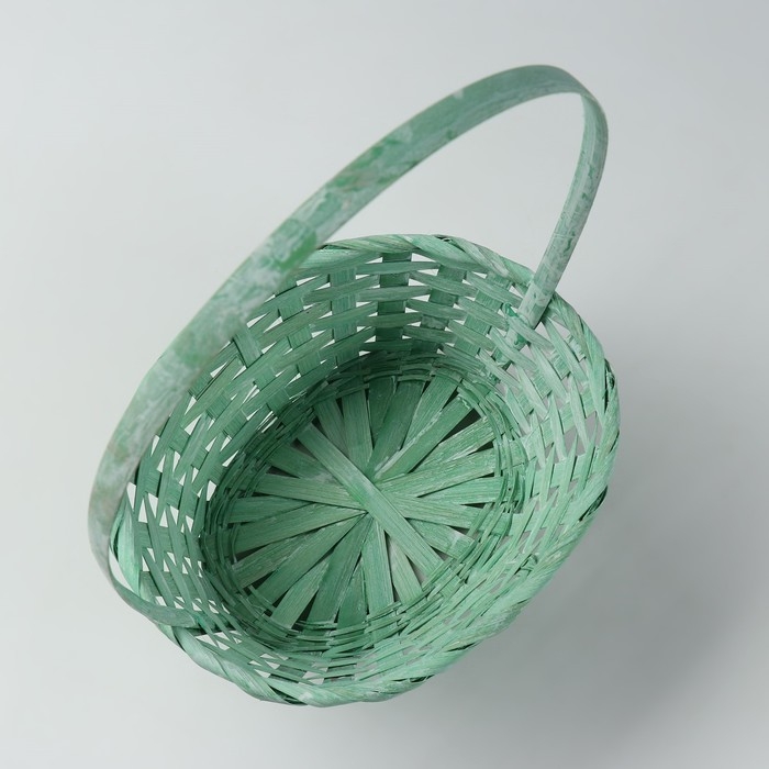 Набор корзин плетеных, 22х18х10/34 см, 24х19х10/36 см, 27х21х10/38 см, 3 шт, зелёные, бамбук 1029629 Набор корзин плетеных, 22х18х10/34 см, 24х19х10/36 см, 27х21х10/38 см, 3 шт, зелёные, бамбук 1029629