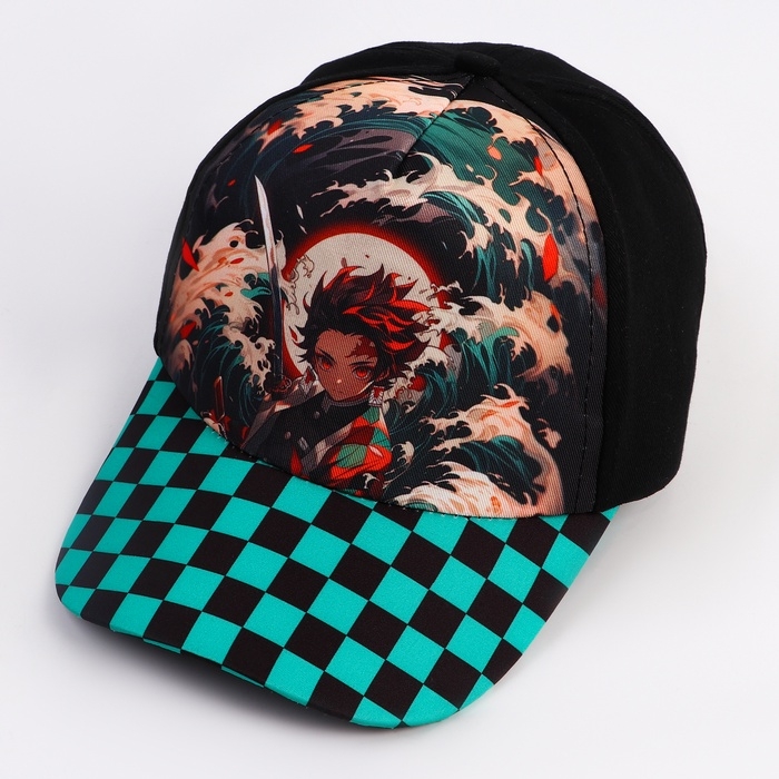 Кепка детская для мальчика &laquo;Волны&raquo;, аниме, цвет чёрный, р-р 52-54, 5-7 лет