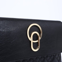 Сумка-клатч на магните, длинный ремень, цвет чёрный