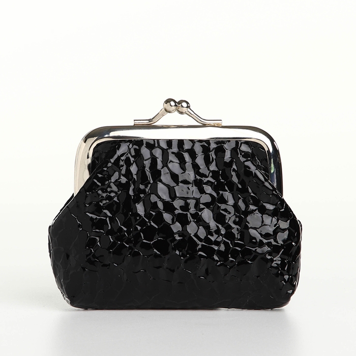 Кошелёк женский на фермуаре, цвет чёрный Кошелёк женский на фермуаре, цвет чёрный