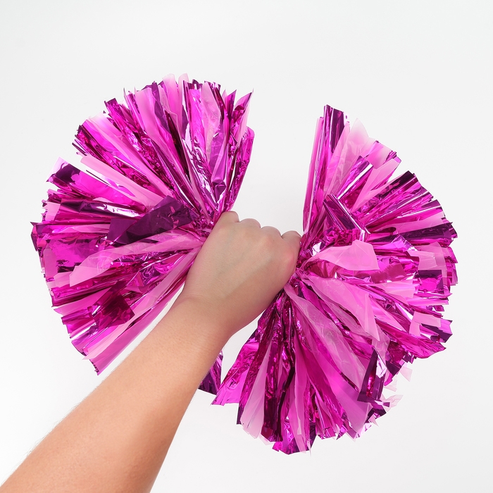 Помпон 1шт, цвет фуксия+ розовый Помпон 1шт, цвет фуксия+ розовый