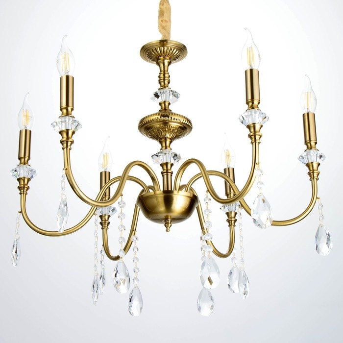 Люстра "Ланди" 6х40Вт Е14 латунь 60х60х50 см BayerLux