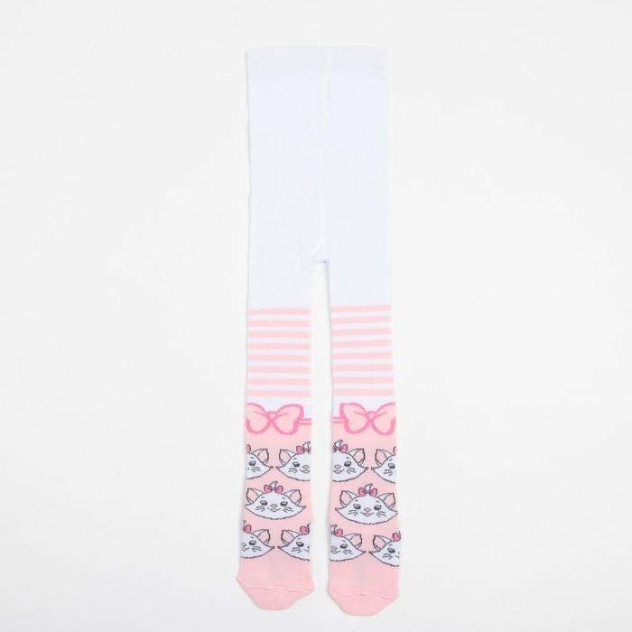 Колготки детские &laquo;Мари&raquo;, Коты аристократы, рост 110-116 см, цвет белый/розовый