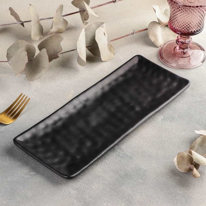 Блюдо &laquo;Чёрный Восток&raquo;, 28,5&times;11&times;1,5 см, цвет чёрный