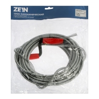 Трос сантехнический ZEIN engr, оцинкованный, с вращающейся ручкой, d=9 мм, L=10 м