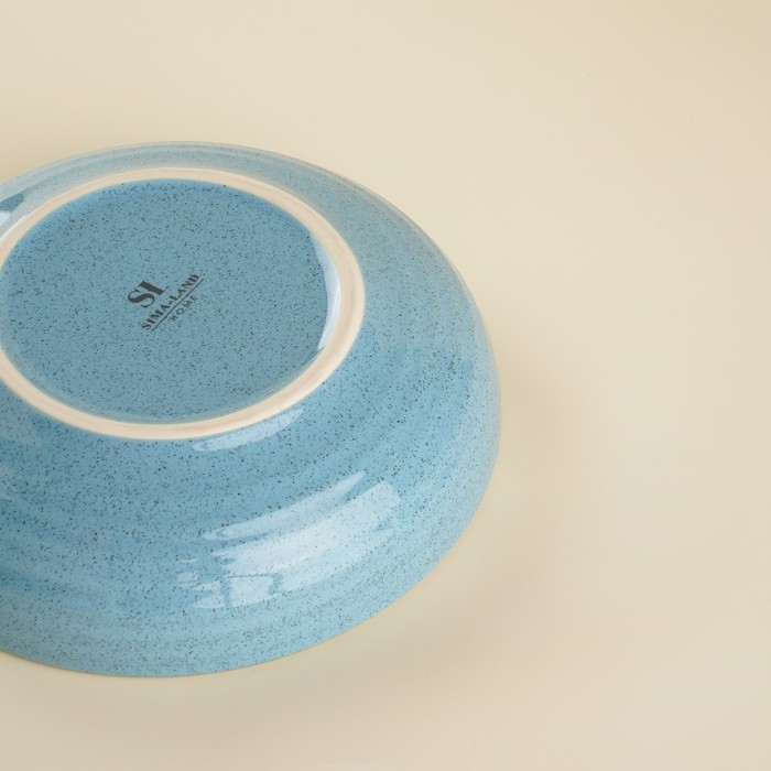 Набор тарелок глубоких фарфоровых SL Home «Аззура», 18,5×5 см, цвет бирюзовый Набор тарелок глубоких фарфоровых SL Home «Аззура», 18,5×5 см, цвет бирюзовый